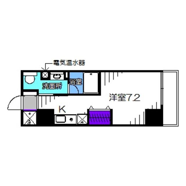 ウィズイン北花田(ワンルーム/10階)の間取り写真