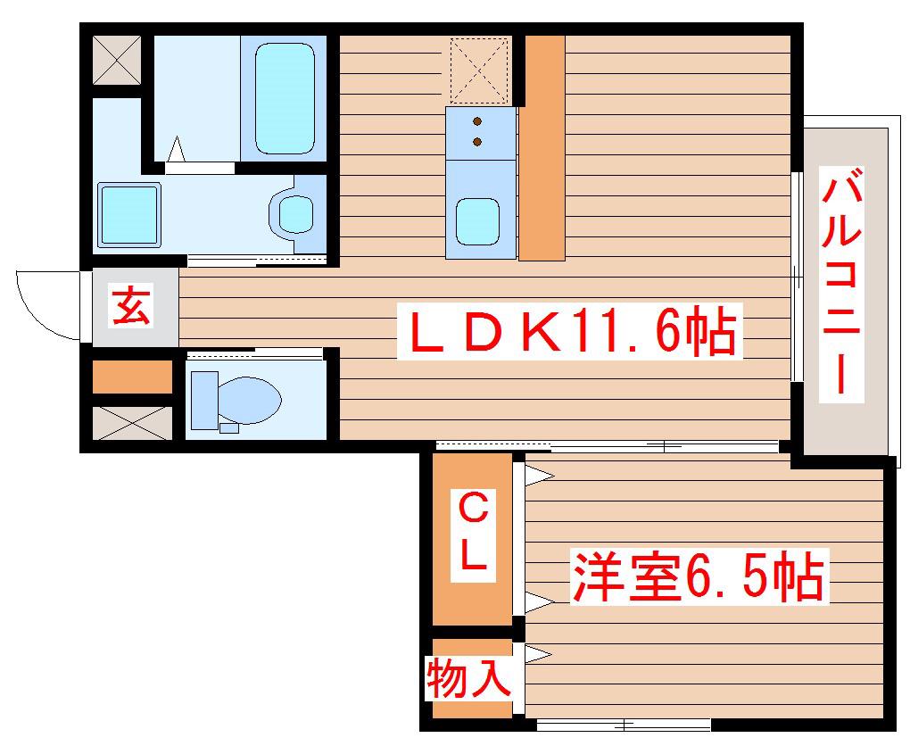 FILO宮町(1LDK/3階)の間取り写真