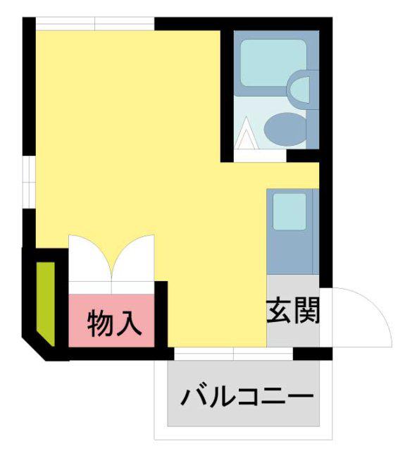 シャンブルISHIBASHI(1K/3階)の間取り写真