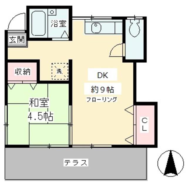 DAIMOTO壱番館(1DK/1階)の間取り写真