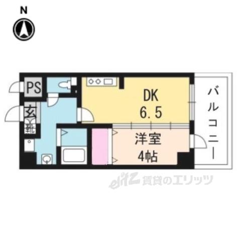 ベルエトフYⅡ(1DK/2階)の間取り写真