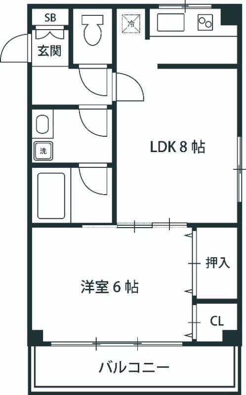 ワコーレ千住マンションA棟(1LDK/1階)の間取り写真