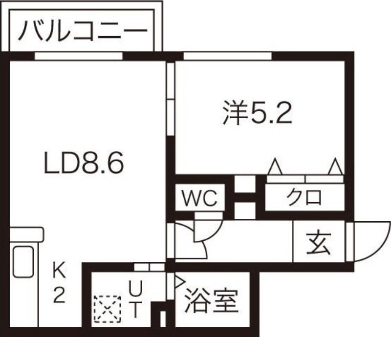 コムズ発寒(1LDK/4階)の間取り写真