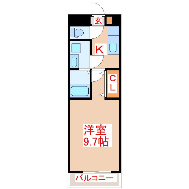 TWENTY1(1K/1階)の間取り写真