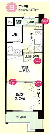 NO55WES.PROJECT博多(2K/12階)の間取り写真
