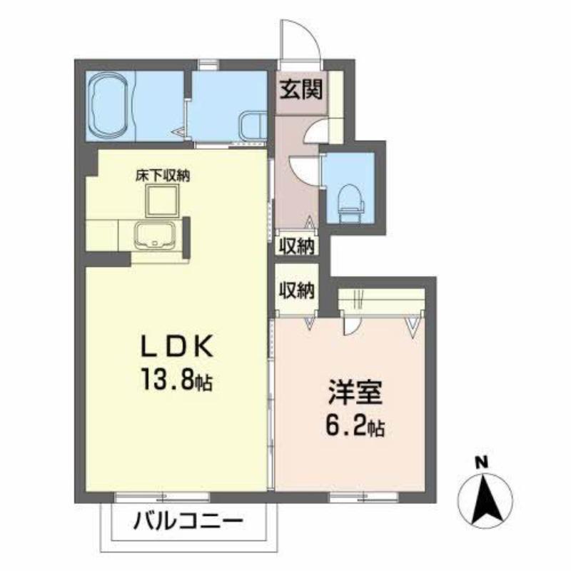 シャッフレIII(1LDK/2階)の間取り写真