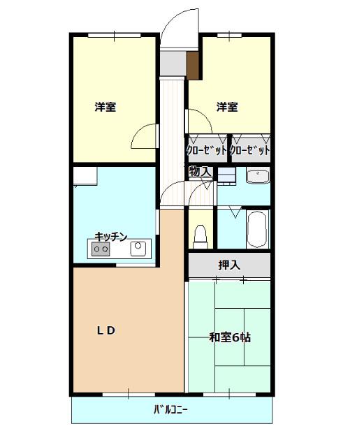 グリーンパレス(3LDK/3階)の間取り写真