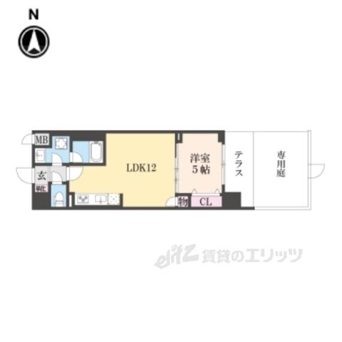 ベラジオ雅び京都三条通(1LDK/1階)の間取り写真