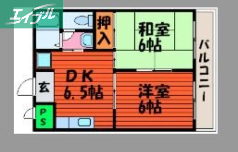 グランドステータスティエラ(2DK/3階)の間取り写真