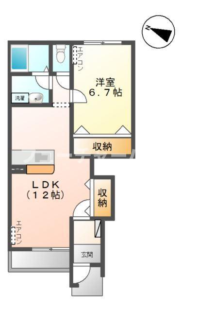 リッチハーベスト(1LDK/1階)の間取り写真