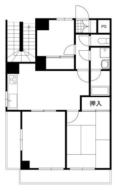 メイゾン小手指弐番館(3LDK/2階)の間取り写真