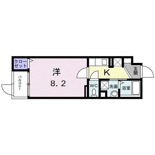 錦糸町コクーン(1K/1階)の間取り写真