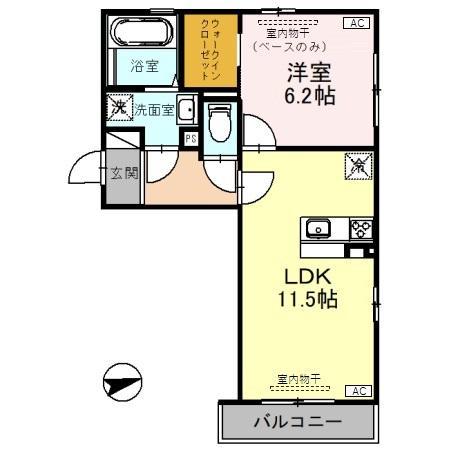 ミントハウスTKN(1LDK/3階)の間取り写真