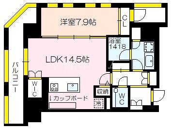 THE WEAVE MINAMI SENBA(1LDK/2階)の間取り写真