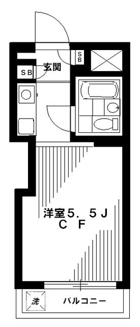 NHレジデンス中野(ワンルーム/3階)の間取り写真