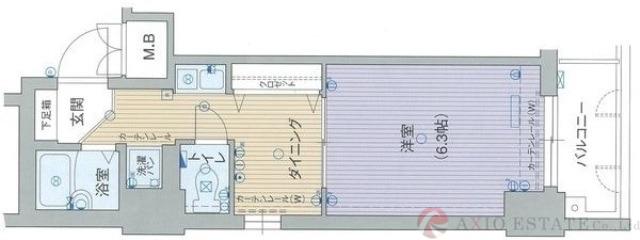 エステムコート新大阪(1DK/7階)の間取り写真