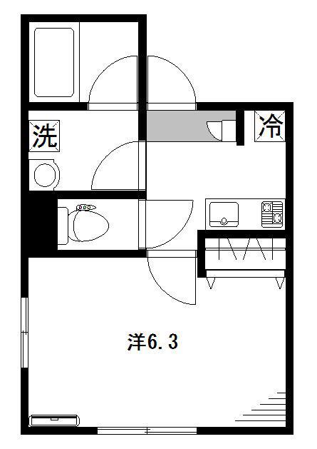フェリーチェ阿佐ヶ谷R(1K/2階)の間取り写真