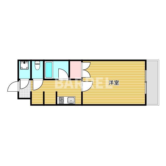STUDIO PARER(1K/4階)の間取り写真