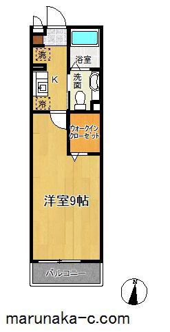 ポラリス(1K/2階)の間取り写真