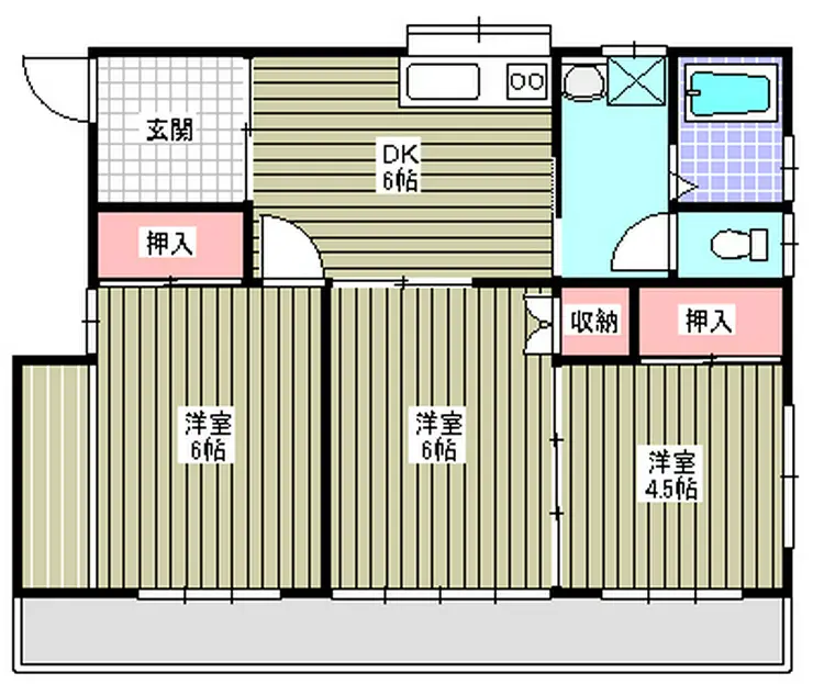 サンハイツ上柴 2階階 間取り