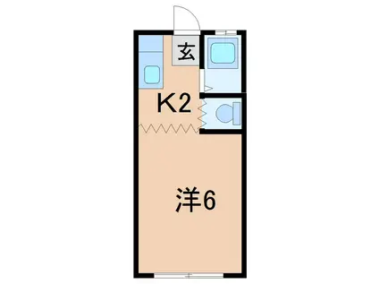 ハイツ宍戸(1K/1階)の間取り写真