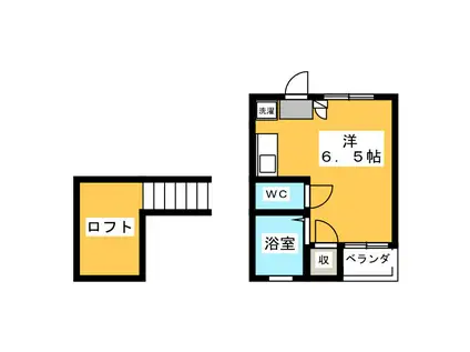 サンピュアはとり(ワンルーム/2階)の間取り写真