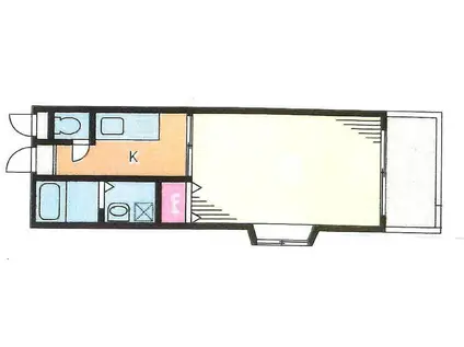 メゾンコンフォーレ(1K/3階)の間取り写真