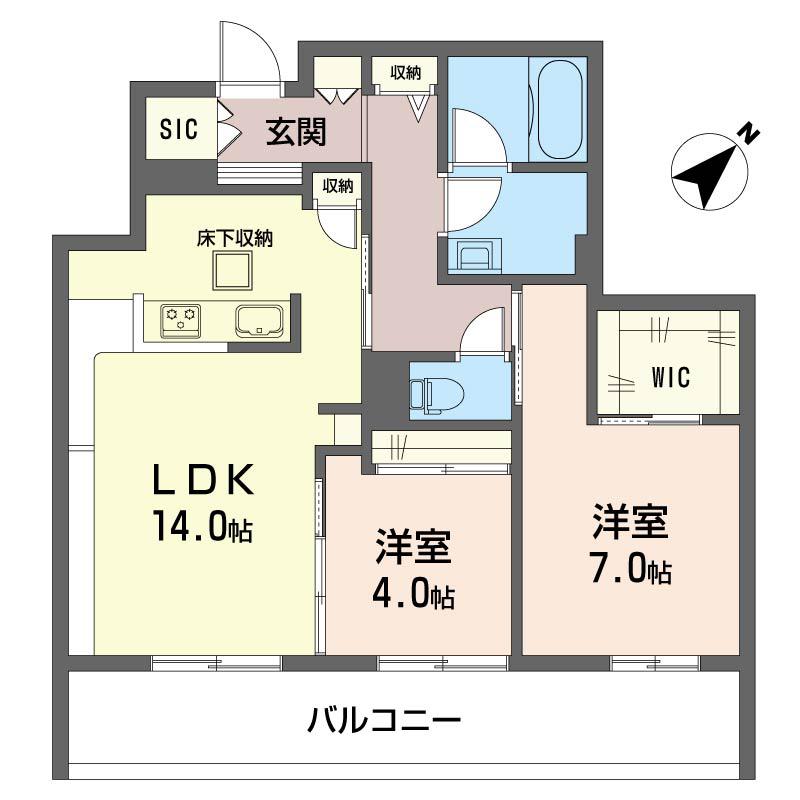 メゾン ジャパネスク(2LDK/1階)の間取り写真