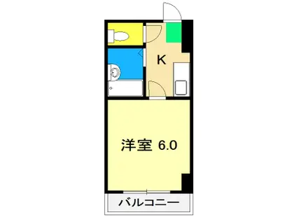 セブンシーズ入明アネックス(1K/2階)の間取り写真