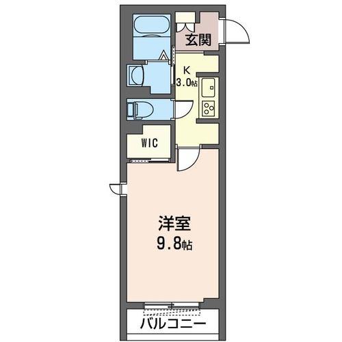 ルーチェ(1K/2階)の間取り写真