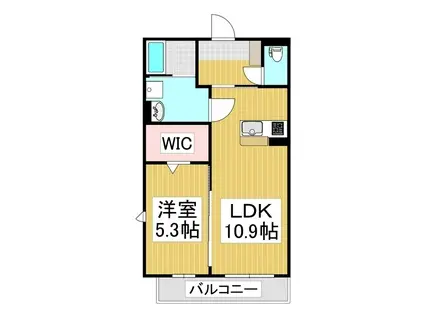 COMFORTIA B・E MINOWA(1LDK/1階)の間取り写真
