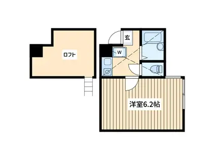 メゾン・ソレイユ弐番館(1K/1階)の間取り写真