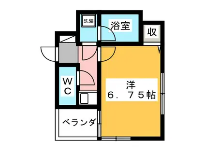 ヌーヴェル横浜(1K/4階)の間取り写真