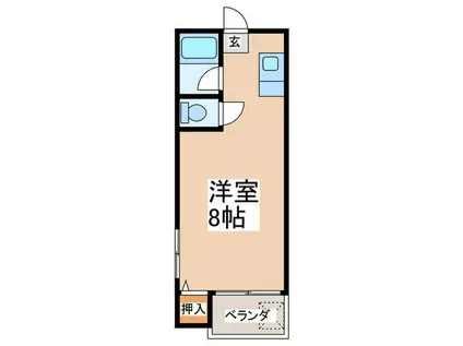 ドリーム石坂(ワンルーム/1階)の間取り写真