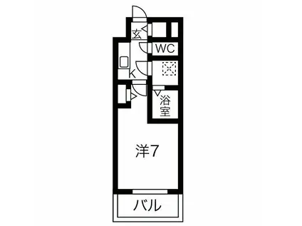 ファステート栄セントラル(1K/4階)の間取り写真