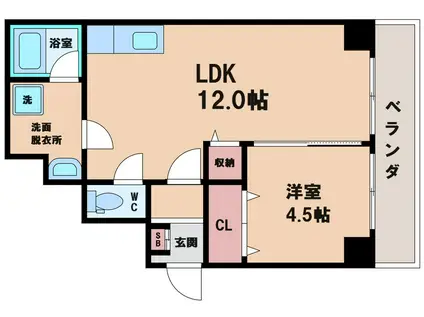 エクセルナカノ(1LDK/5階)の間取り写真