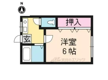 羽賀荘グリーンハウス2号館(1K/2階)の間取り写真