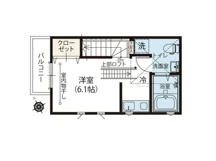 メゾンドミリュー(1K/2階)の間取り写真