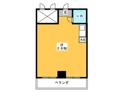 第2岐阜県ビル(ワンルーム/7階)の間取り写真