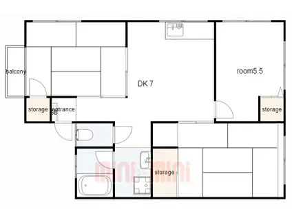 シティハイム橋本第2AP(3DK/2階)の間取り写真