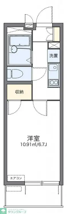 レオパレス蒔田 2階階 間取り