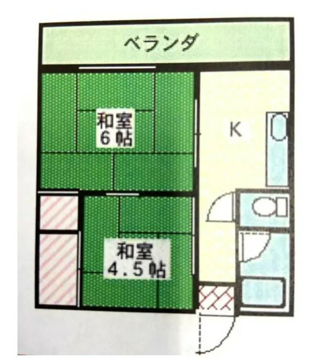 大橋荘 2階階 間取り