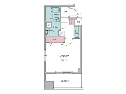 レジディア神楽坂(1K/3階)の間取り写真