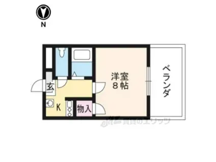 第2ハイツ早田(1K/2階)の間取り写真