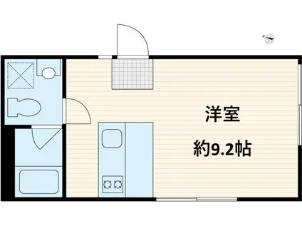 TRIAS541(ワンルーム/3階)の間取り写真