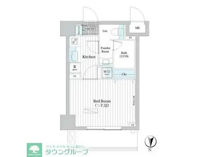 L・BASE押上サウス(1K/4階)の間取り写真