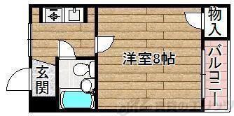 ハイツリバーサイド(1K/1階)の間取り写真