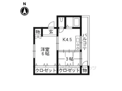長岡マンション(2DK/1階)の間取り写真