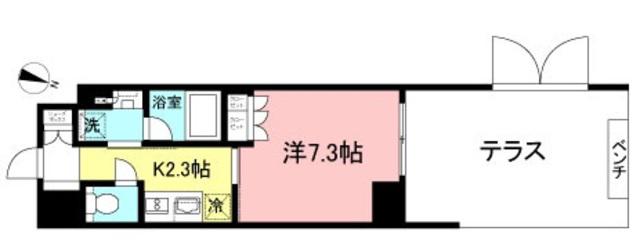 プライムメゾン方南町(1K/2階)の間取り写真