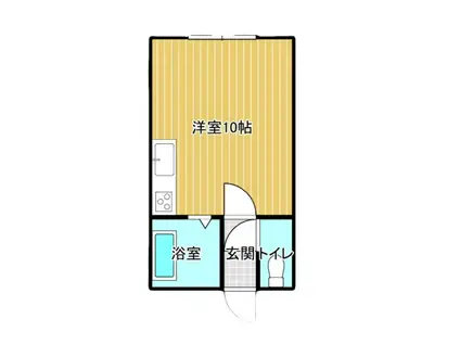 RERA COURT(ワンルーム/1階)の間取り写真